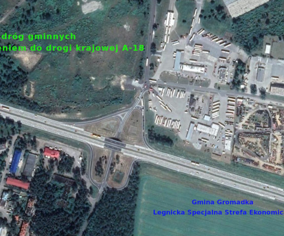 Remont dróg gminnych przy wężle z A-18 obecnie A-4 LSSE Gm. Gromadka